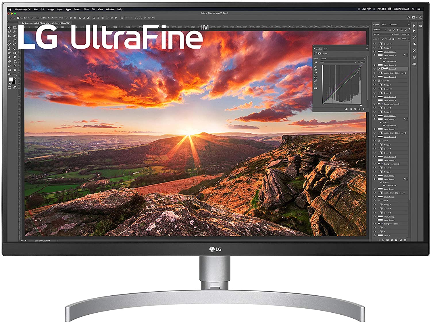 Monitor ultrafino UHD LG 27UN850-W